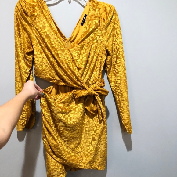 Mustard Mini Dress - Picture 2 of 8